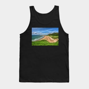 Rhossili Bay On The Gower Peninsula South Wales Tank Top